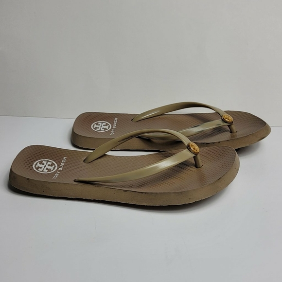 Tory Burch Women's Orange Flip Flop Sandals Size 5 Casual Summer - Picture 4 of 7